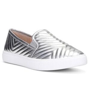 Donald Pliner Pammy Slip-on  Silver Quilted Slip-On Sneakers